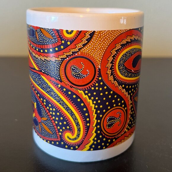 Set of 2 Australia Aboriginal Dot Painting  DreamTime Art Inspired Ceramic Mugs - Picture 4 of 14